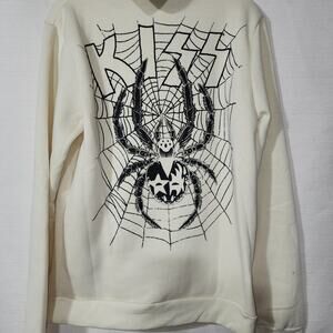 KISS spider white hoodie men's size Medium